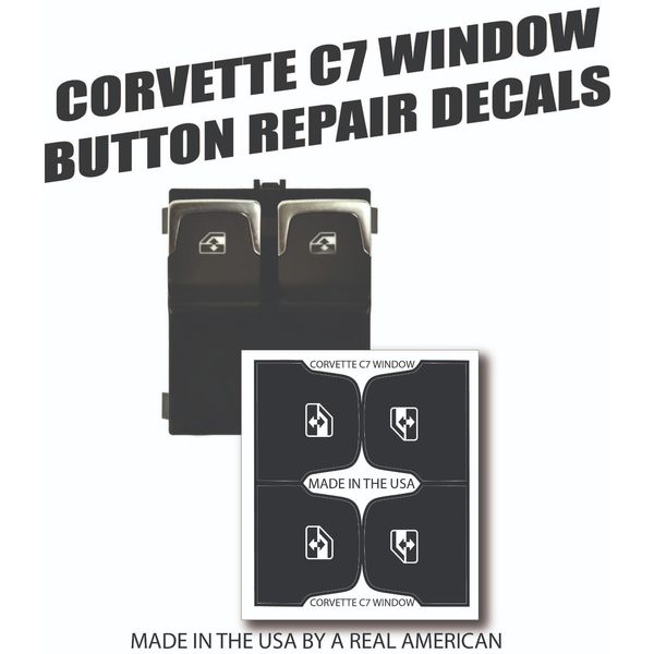 Corvette C7 Window Control Button Repair Decals Sticker