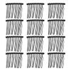 VOCOSTE Non Slip Hair Side Comb Accessories Metal Black Hair Side Comb Retaining Hair Clips 4cm 12pcs