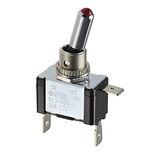 STRAIGHT 35-3400 Toggle Switch LED Red 20A