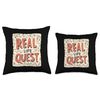 Cool Real Life Quest for Bold Seekers and Gamers Throw Pillow