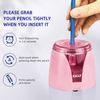 Eagle Portable Automatic Pencil Sharpener, Battery Powere,Suitable for Kids, Home, School and Office use (pink)