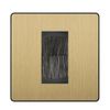 BG Evolve Satin Brass Screwless Single 1 Gang Brush Cable Entry
