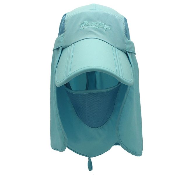 LLmoway Child Sun Protection Hat Mesh Packable Baseball Cap Detachable Neck Face Flap Hat Sky Nature