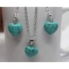 Beautiful Turquoise beads jewellery set (Heart)