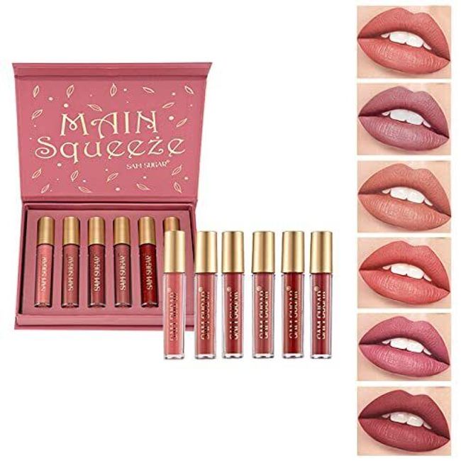 Lapiz Labiales Matte Larga Duracion 24 Horas Juego Set De 6 Colores Calidad