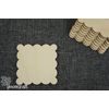 10x Wooden Plain Scalloped Square Shape Blank Cup Hanging Coaster (W37)