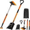 Zone Tech 5 - 1 Ice and Squeegee Scraper with Snow Shovel 32"-42" Extendable Set