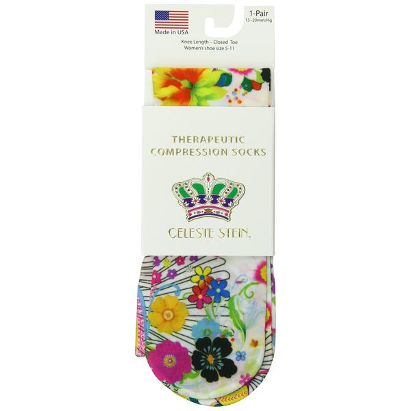 Celeste Stein Therapeutic Compression Socks, Cayle, 15-20 mmhg, 1-Pair