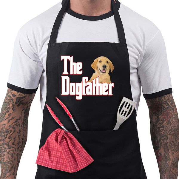 Bang Tidy Clothing Labrador Gifts for Dog Lovers Owners - Cooking Baking BBQ Aprons - Kitchen Gift for Men Bakers and Cooks - 100% Cotton - Adjustable Apron with 2 Pockets - The Dogfather