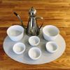 Oval Placemat Set - Matt Graphite Grey 2 Placemats Large 58cm x 38cm