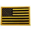 US AMERICAN FLAG YELLOW GOLD 100% EMBROIDERED PATCH