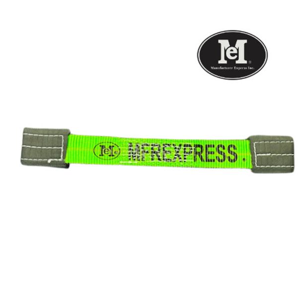ME 2" x 18" Replacement Dog Bone Strap with Sewn Eye - Lime Green for Rollback