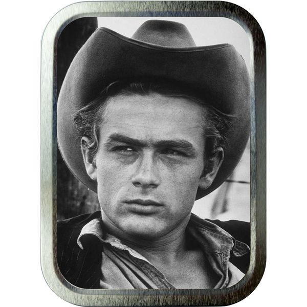 JAMES DEAN 2oz SILVER TOBACCO TIN,GIFT BOX