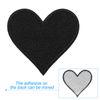 PATIKIL 3 Pcs Iron On Patch Heart Shape Embroidered Patch for Clothes Jacket Hat Backpack Repair Decoration Black