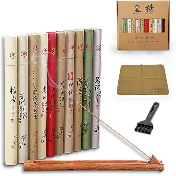 Incense holder set, relaxing, sandalwood, incense sticks, trial, cloth and brush included