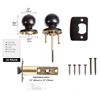 Privacy Door Knobs for Bed and Bath - Ball, Matte Black Interior Keyless 10 Pack