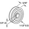 Slide-Co 13562 Nylon Ball Bearing Roller Replacement, 1-1/2 In. Diameter (2 Pack)
