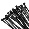 100~6" BLACK CABLE ZIP TIES Heavy Duty UV Resistant UL 6/6 Nylon