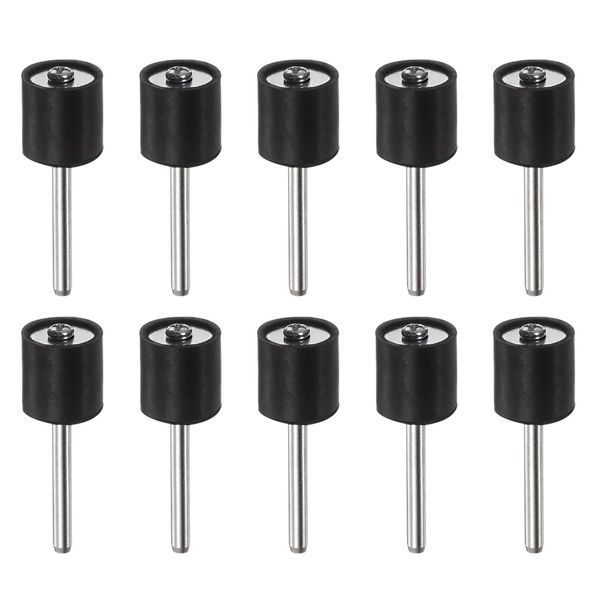 sourcing map 10pcs 1/2 Inch Sanding Drum Rubber Mandrels 1/8 inch Shank Sanding Sleeve Holder for Drum Sander Rotary Grinder