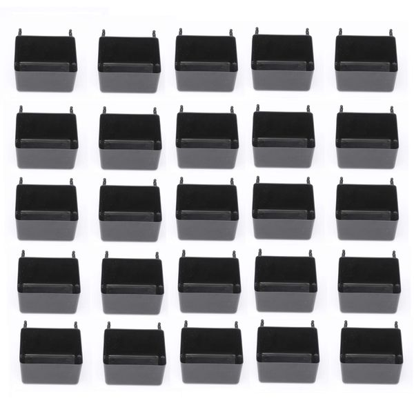 Small Plastic Pegboard Storage/Parts Bins - Multi-Pack - Red, Yellow, or Black (25, Black)