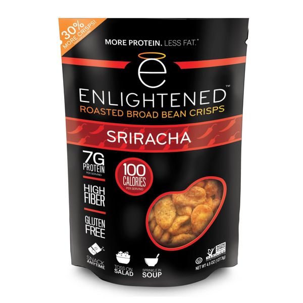 Enlightened Roasted Broad Bean Crisps - Sriracha 4.5 OZ / 6-Pack