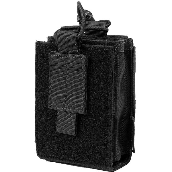 OneTigris Radio Holster for BaoFeng UV-5R BF-F8HP Nylon MOLLE Pouch for Walkie Talkie Rifle Mag (Black)