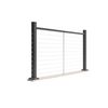 Deckorators Contemporary Rectangular in Stair Top Rail Brackets - Textured Black (with Screws)