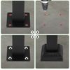 Matte Black Adjustable 1-3 Steps Stair Handrail, Outdoor Stair Railing
