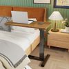 Over Bed Table Height Adjustable Sofa Side Laptop Table Tilting Desktop w/Wheels