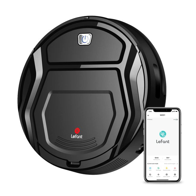 Lefant Robot Vacuum Cleaner(Slim), 4000Pa Suction & 200 Mins Runtime Vacuum Robot, 2.7inch Robot with 600ml Dust Bin, F1 Robot Vacuum and Mop, Tangle-Free, Ideal for Pet Hair, Carpets, Floor (Dark)