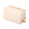 Francfranc Wave Shape Pouch, Large, Ivory, Makeup Pouch, Trinket Case, Ivory
