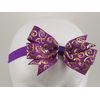 Purple with gold Scroll Headband Hair Bow