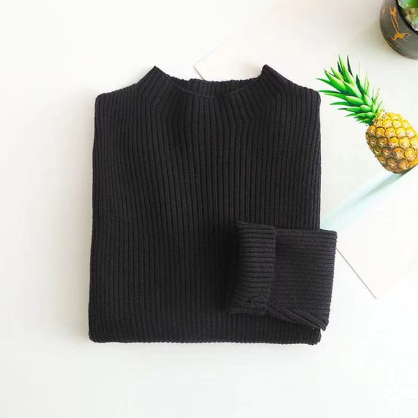 Kids Solid New Arrival Knit Sweater - 100 (2-3Y) / Black