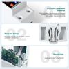 Jadeshay Current Voltage Protector,Voltage Meter Current Tester,40A AC220V 2P Adjustable Overvoltage Undervoltage Protective Device DIN Rail Surge Protector Relay