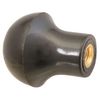 1 dia., 10-32 thds., Push - Pull - Lift Plastic Knob w/Black Phenolic Brass Insert (1 Each)