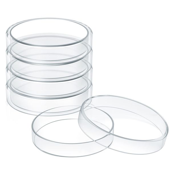 Huanyu Petri Dish, Glass Dish, 2.4 x 0.7 inches (60 x 17 mm), Set of 5, Heat Resistant to 400°C, High Borosilicate Cells for Cultivation, Laboratory, Plant/Insect Observation, Display, Small Box (2.4 inches (60 mm)