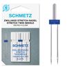 Sewing Machine Needles Schmetz - Stretch Twin, Size: 4.0/75, Single Packet, Includes Large Schmetz Needle Threader