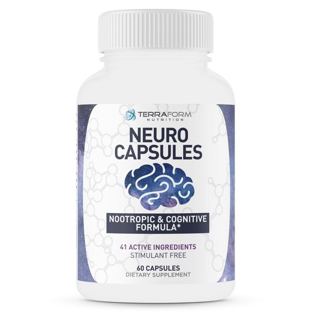 Powerful Nootropics – Neuro Capsules – 60 Capsules – TerraForm Nutrition