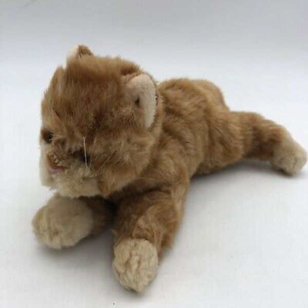 Vintage Russ Berrie Cat Kitten Sweet Pea Tabby Stuffed Plush Kitty Orange 10"