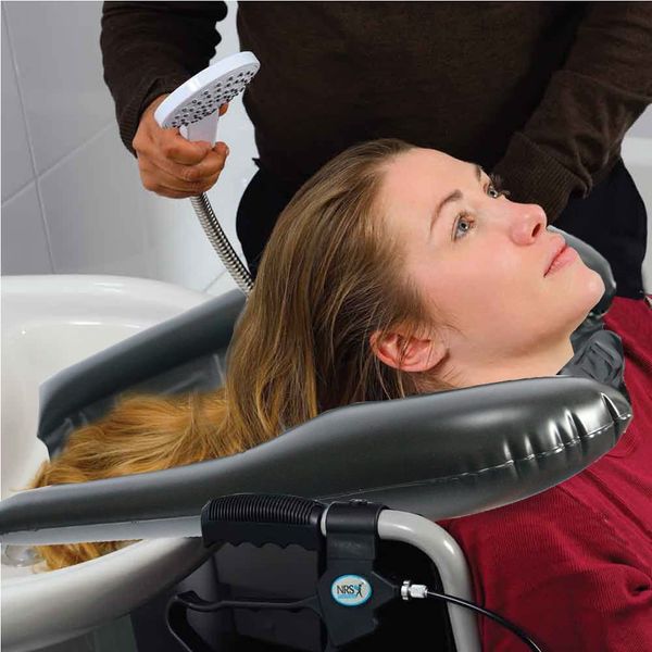 Inflatable Hair Washing Tray for Sink at Home, Portable Shampoo Basin, Inflatable Shampoo Bowl Bed Washing Basin for Elderly Disabled Injured Pregnant, Lightweight Wheelchair Tray for Kitchen Sink