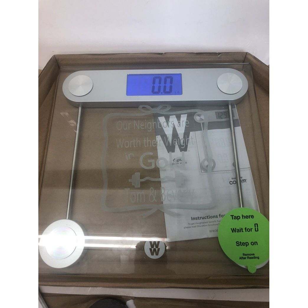 Conair WW26 Weight Watchers Digital Glass Scale with Blue