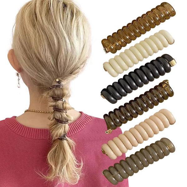 Spiral Hair Ties for Women No Damage Coil Hair Ties for Girls Telephone Wire Hair Tie Elastic Hair Bands Teleties Ponytail Holders Telephone Line Hairties Hair Accessories Phone Cord Hair Scrunchies