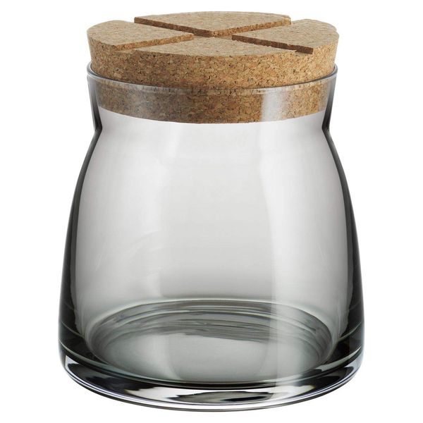 Kosta Boda Bruk 27 oz. Grey Jar with Cork.,