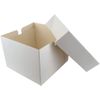 Doric ROUND COLOURED Drum cake BOARD and white transporting BOX (8 Inch, Purple)