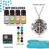 Dragonfly Pendant Necklace Essential Oil Diffuser Aromatherapy Gift Set 17 Piece