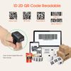 Tera Pro Extreme Performance 1D 2D QR Wireless Ring Barcode Scanner with Bluetooth, Extra Fast Scanning Speed Ultra High Resolution Mini Wearable Finger Bar Code Reader Model HW0010
