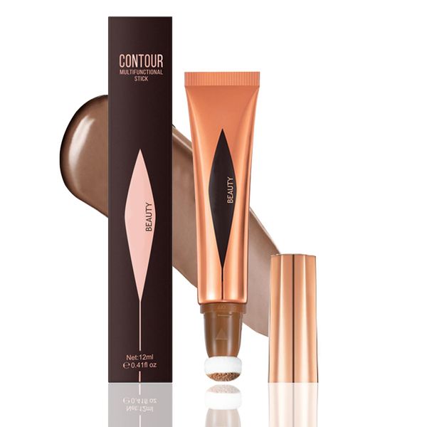 LINXINS Bronzer Stick,Cream Bronzer Stick, Liquid Bronzer Contour for Face, Cream Contour Wand-Finish Long Lasting Smooth Natural-Looking