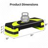 31" Adjustable Exercise Step Platform, 3-Level Height Non-Slip Surface Yellow