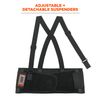 Ergodyne ProFlex 1650 Back Support Belt, 7.5" Elastic, Adjustable, Removeable Straps, Black, Medium