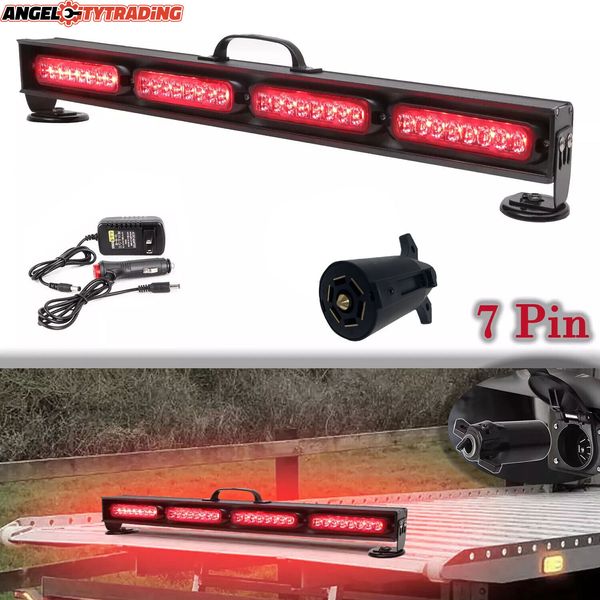 23" Wireless Tow Trailer Light Bar Flashing Warning Battery Magnetic LED Light